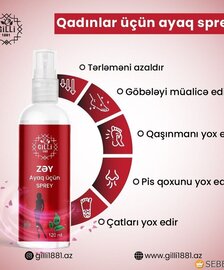 Qadınlar üçün ayaq spreyi